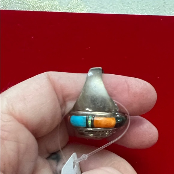Multicolor Inlay Turquoise Ring - Picture 7 of 7